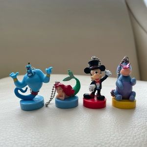 Disney Figurine Keychains; Mickey Mouse, Eeyore